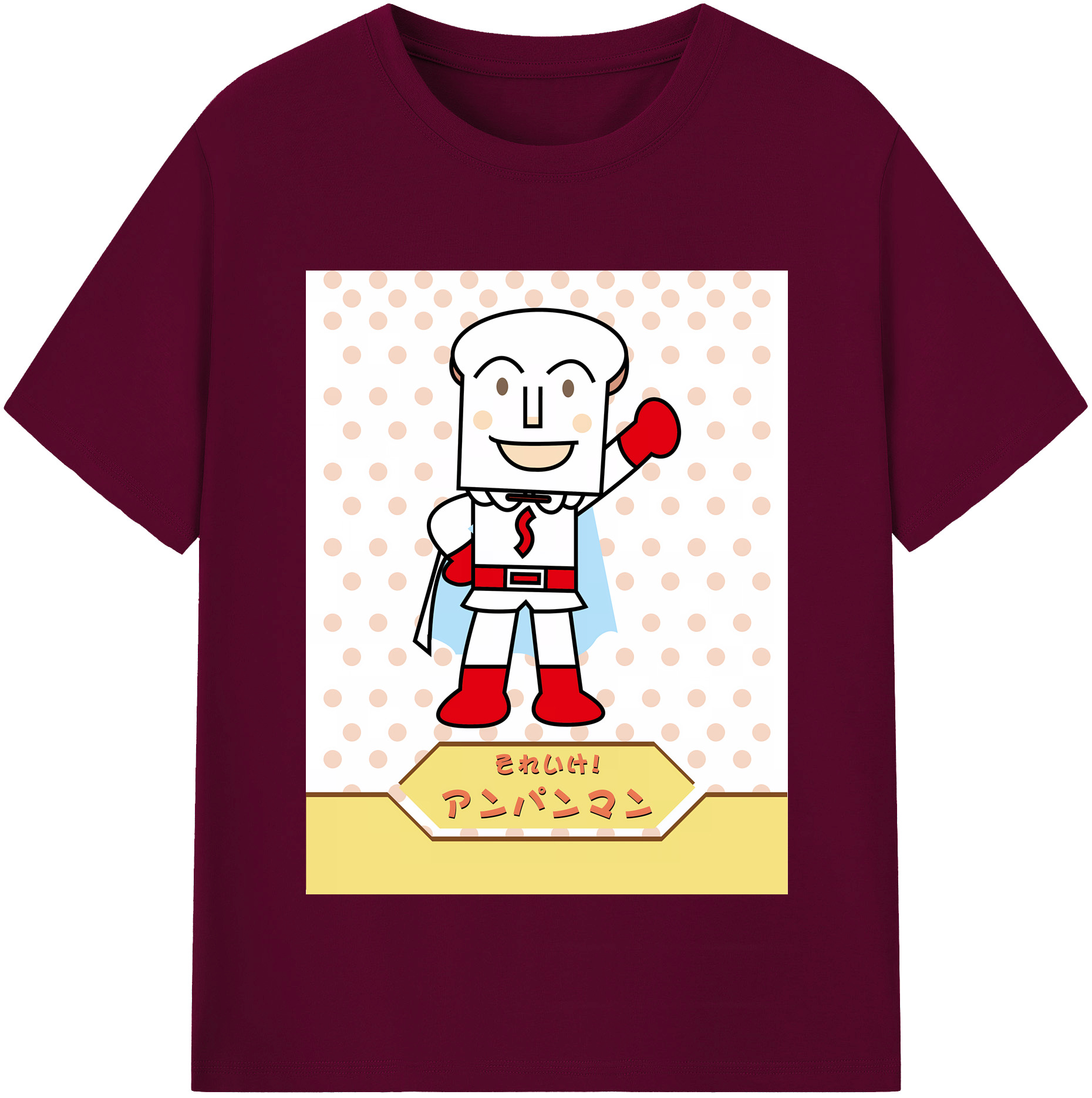 （画像用） アンパンマン Anpanman レディースカジュアルプリントTシャツ（綿100％）